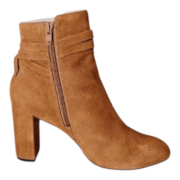 SOLE SOCIETY Flynn Camel Suede Ankle Boot Size 8.5 - Picture 6 of 10